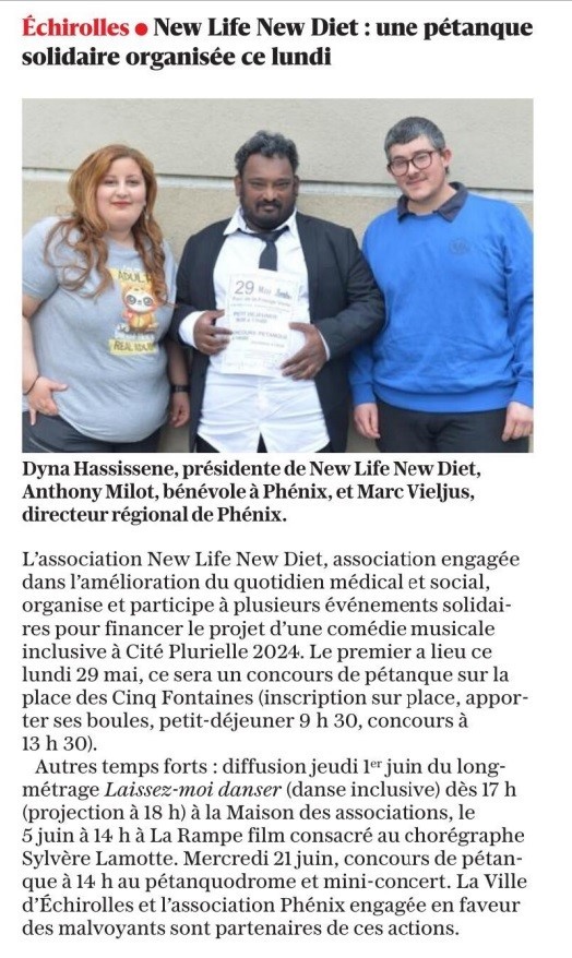 Article Dauphiné Libéré du 29 Mai 2023